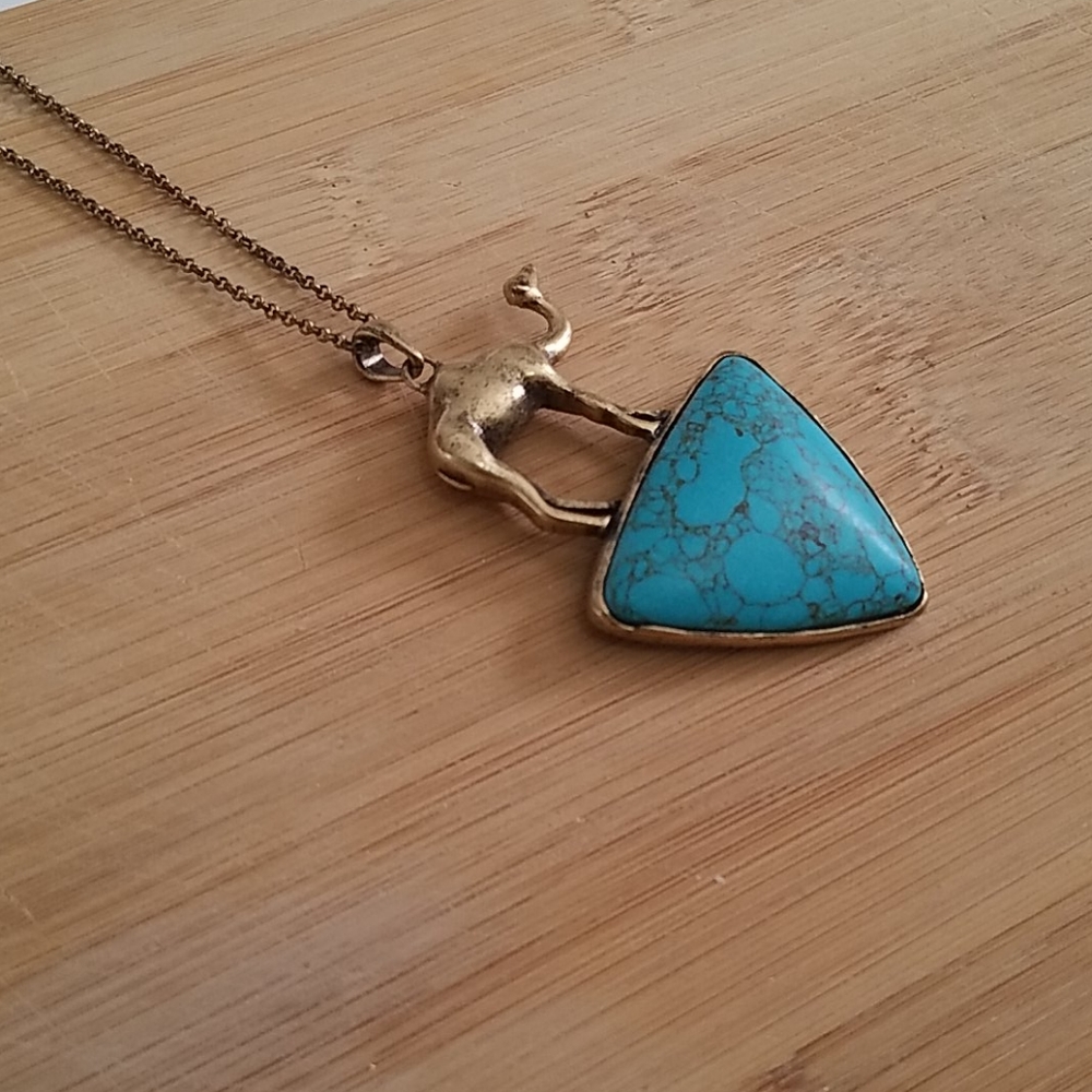 Lucky Brand | Camel Turquoise Pendant Neck…